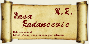 Maša Radančević vizit kartica